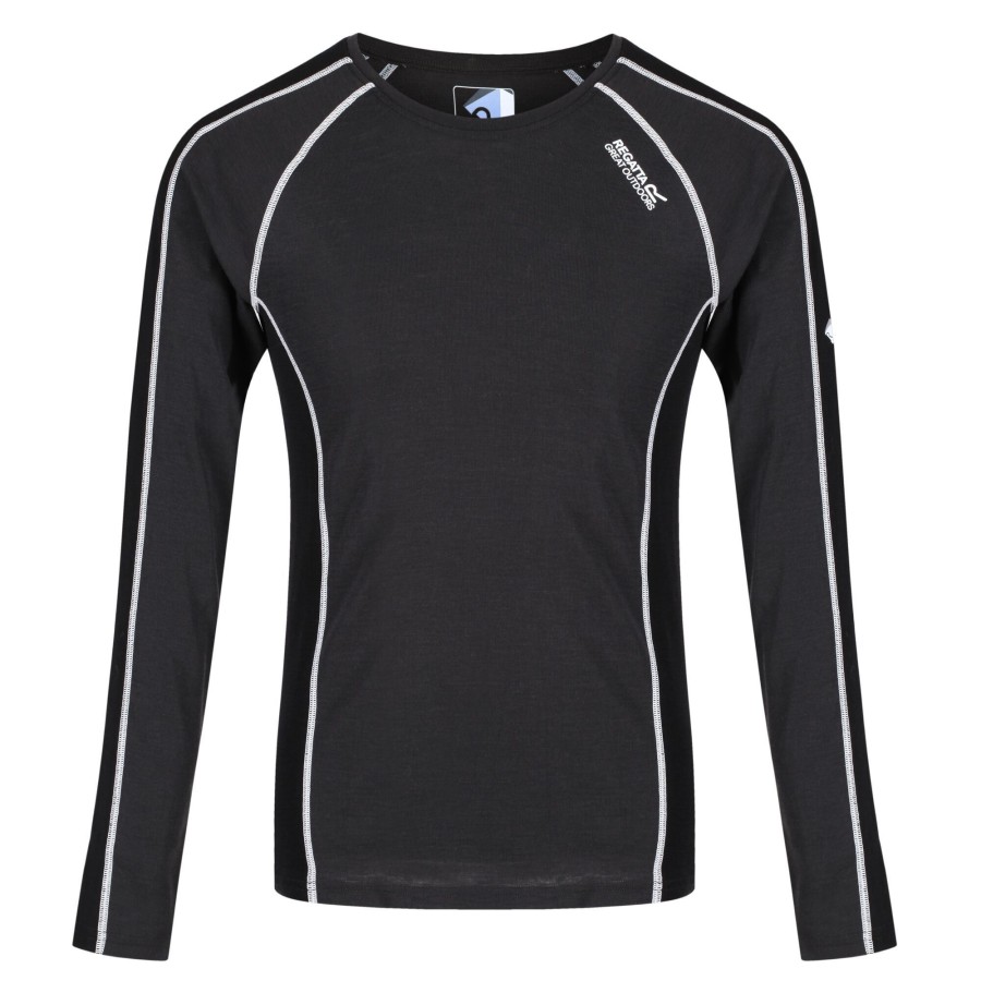 Men regatta T-Shirts | Regatta - Great Outdoors Mens Beru Base Layer Shirt Dark Grey