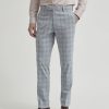 Men r.w. & co. Suits | Slim Fit Checkered Grey Suit Pant Flint Gray