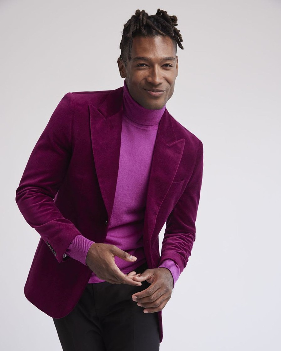 Men r.w. & co. Suits | Tailored-Fit Velvet Suit Blazer Magenta