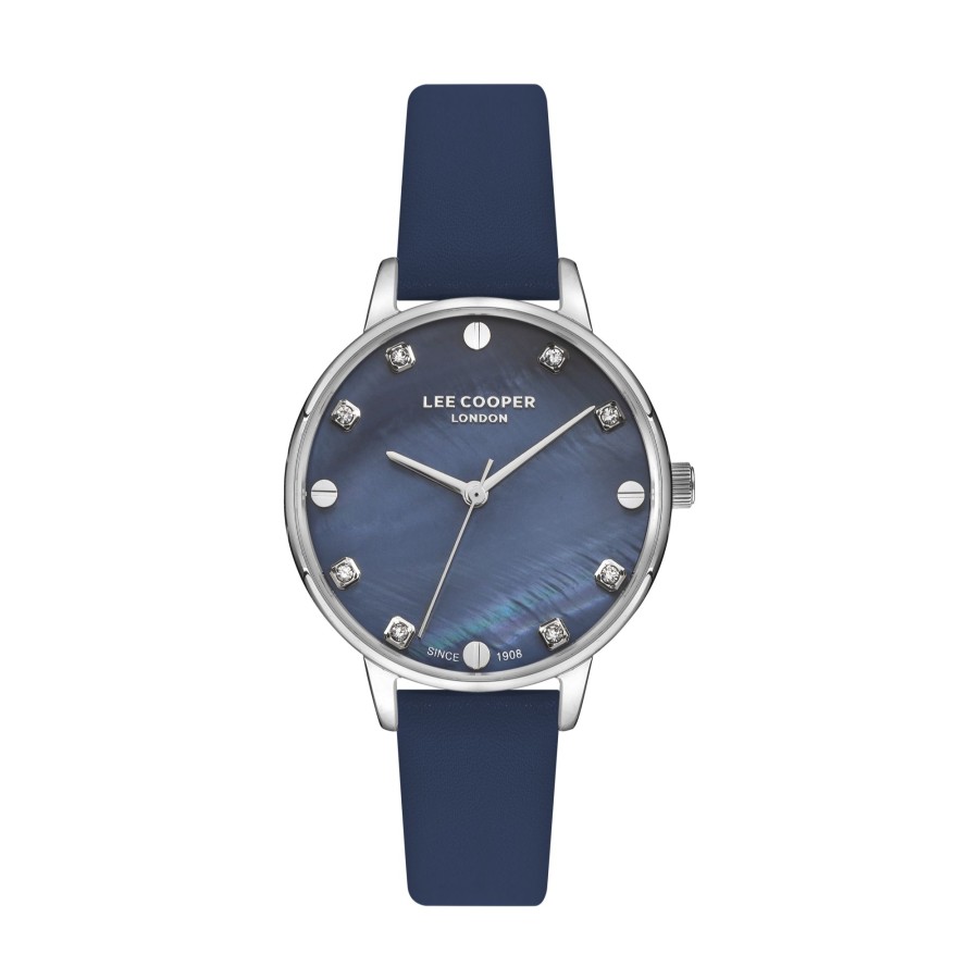 Women lee cooper Watches | Lee Cooper-Women'S Yellow Gold 33Mm Watch W/White Dial Dark Blue