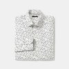 Men r.w. & co. Shirts | White Regular-Fit Dress Shirt With Micro Foliage Print Bright White