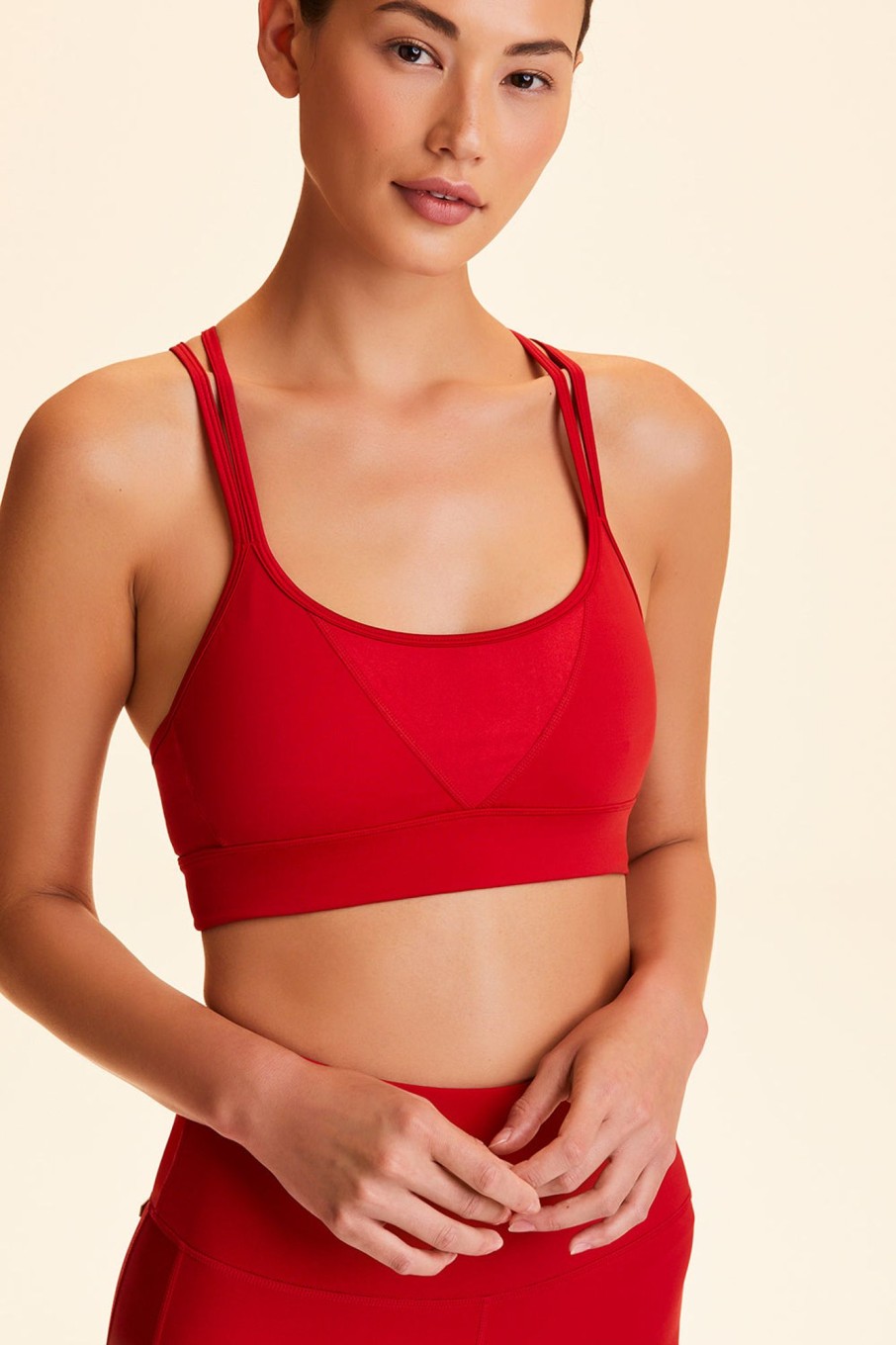 Women alala Active Tops | Alala - Peak Bra Medium Red