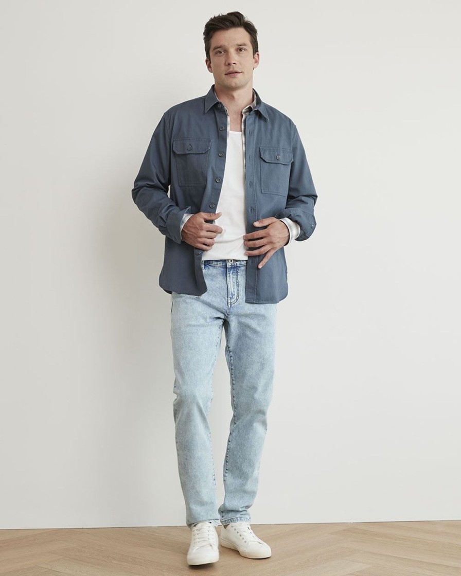 Men r.w. & co. Shirts | Casual Twill Overshirt New Jeans