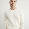 Men r.w. & co. Sweaters & Cardigans | Long-Sleeve Crew-Neck Waffled Sweater Vanilla Gelato