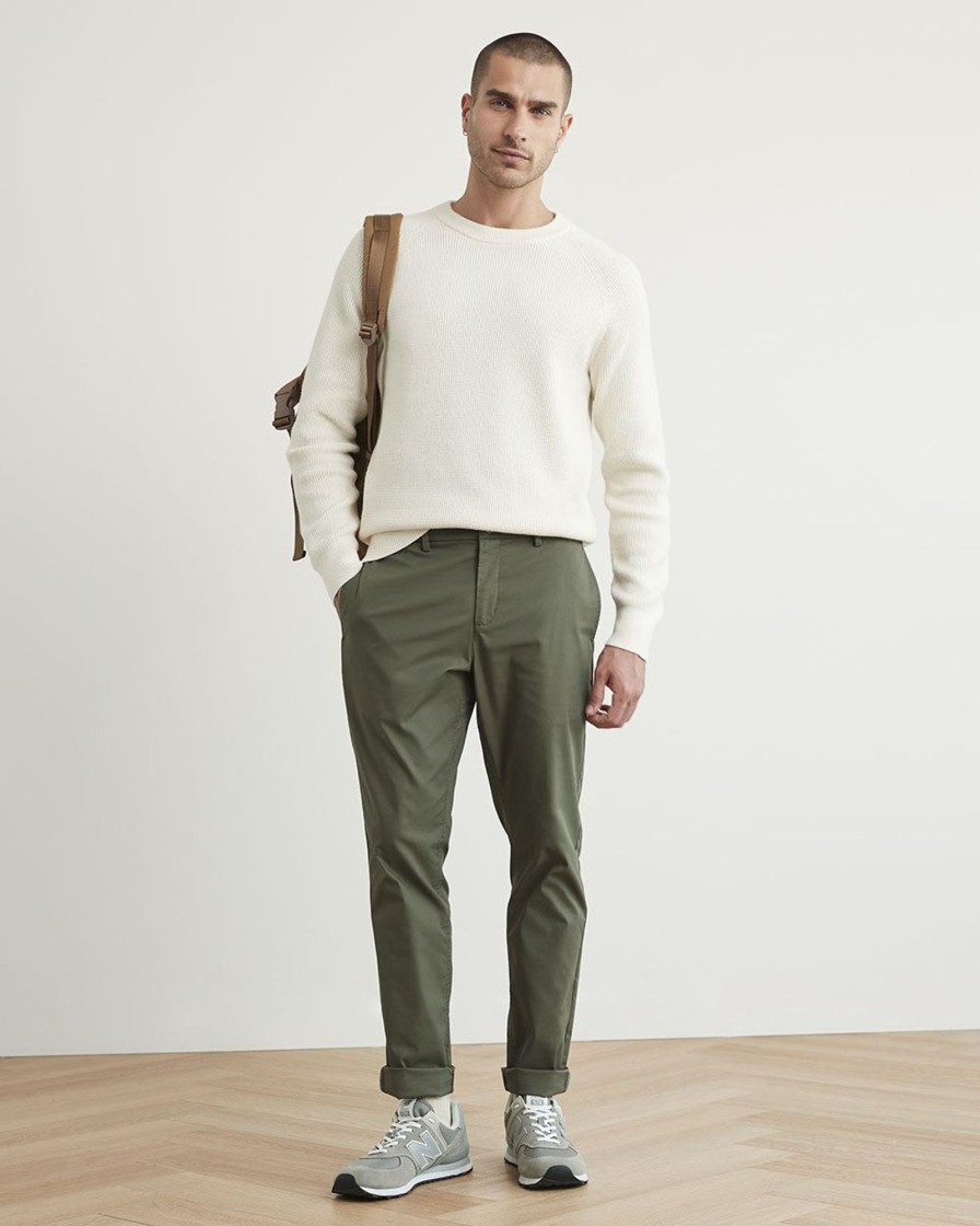 Men r.w. & co. Sweaters & Cardigans | Long-Sleeve Crew-Neck Waffled Sweater Vanilla Gelato