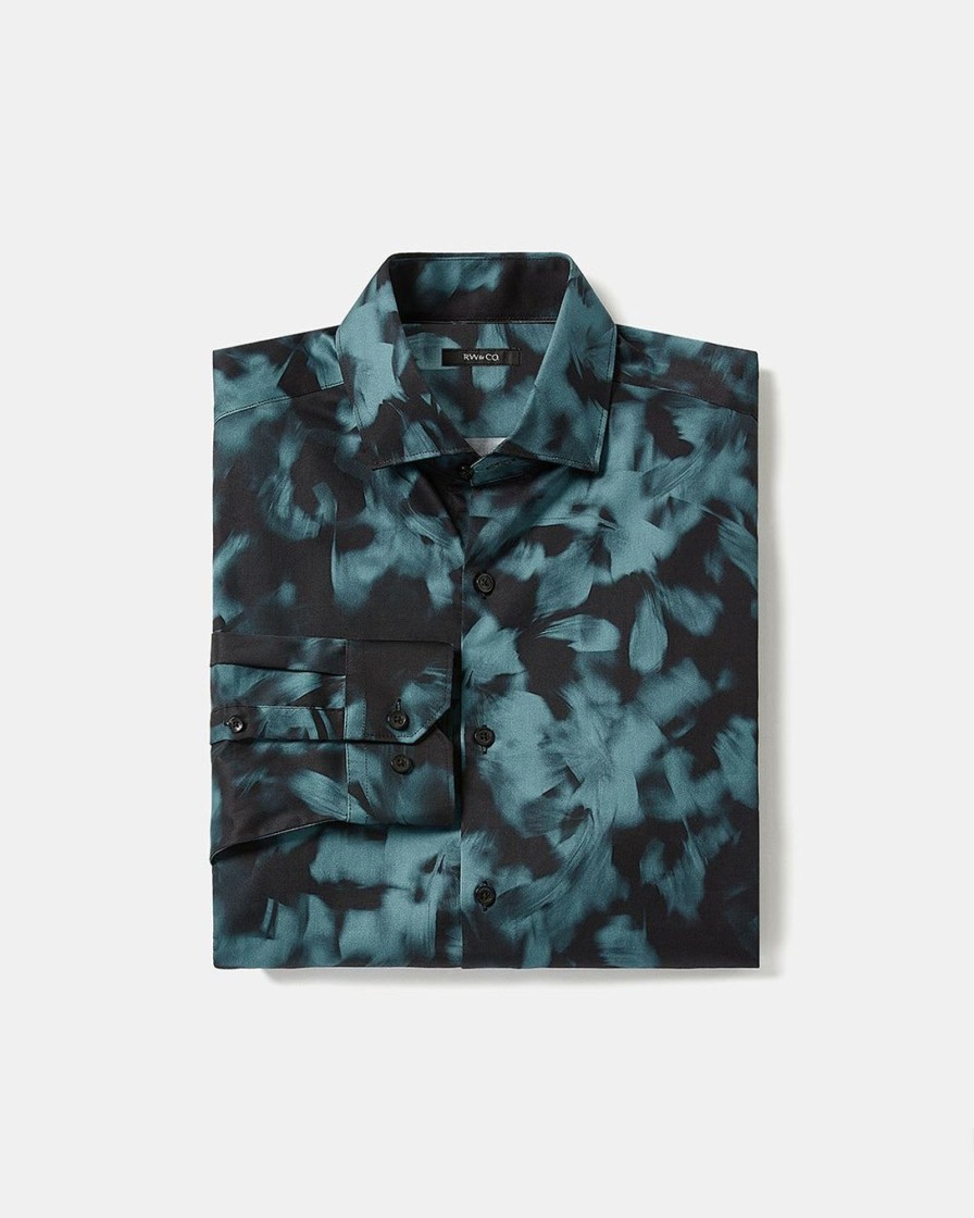 Men r.w. & co. Shirts | Slim-Fit Printed Sateen Dress Shirt Tapestry-