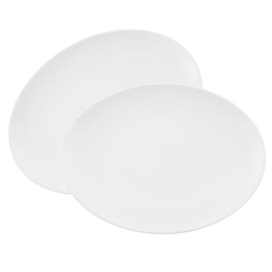 Home oxford | Oxford Loop Platters Set Of 2 White