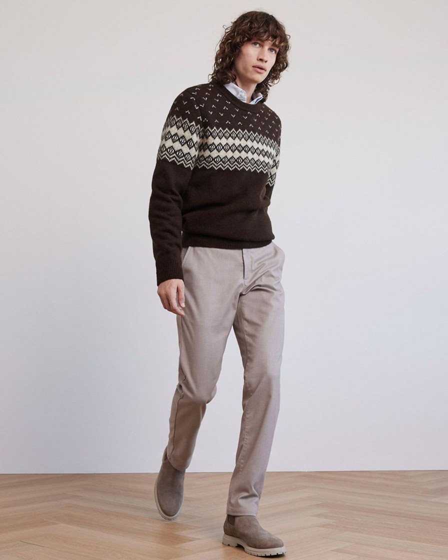 Men r.w. & co. Sweaters & Cardigans | Long-Sleeve Crew-Neck Sweater With Navajo Pattern Brush Hounds Multi