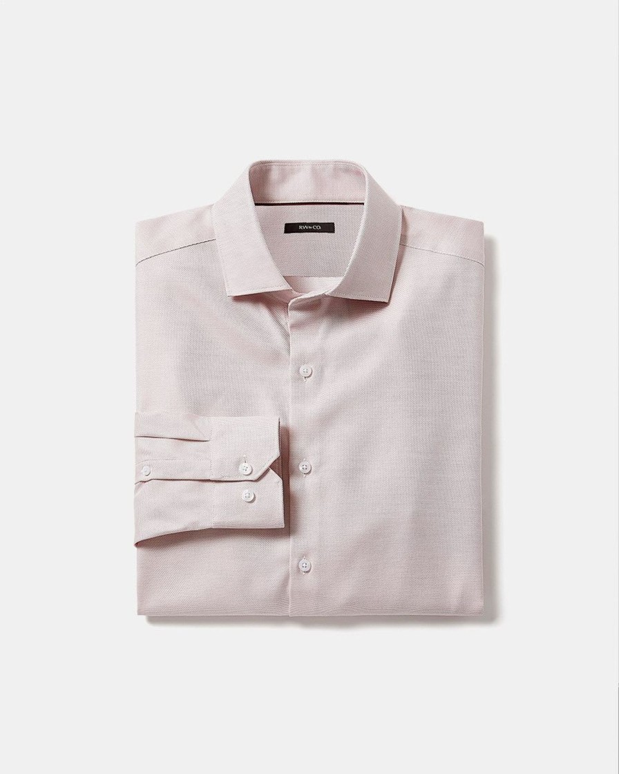 Men r.w. & co. Shirts | Slim-Fit Dobby Dress Shirt Ash Rose