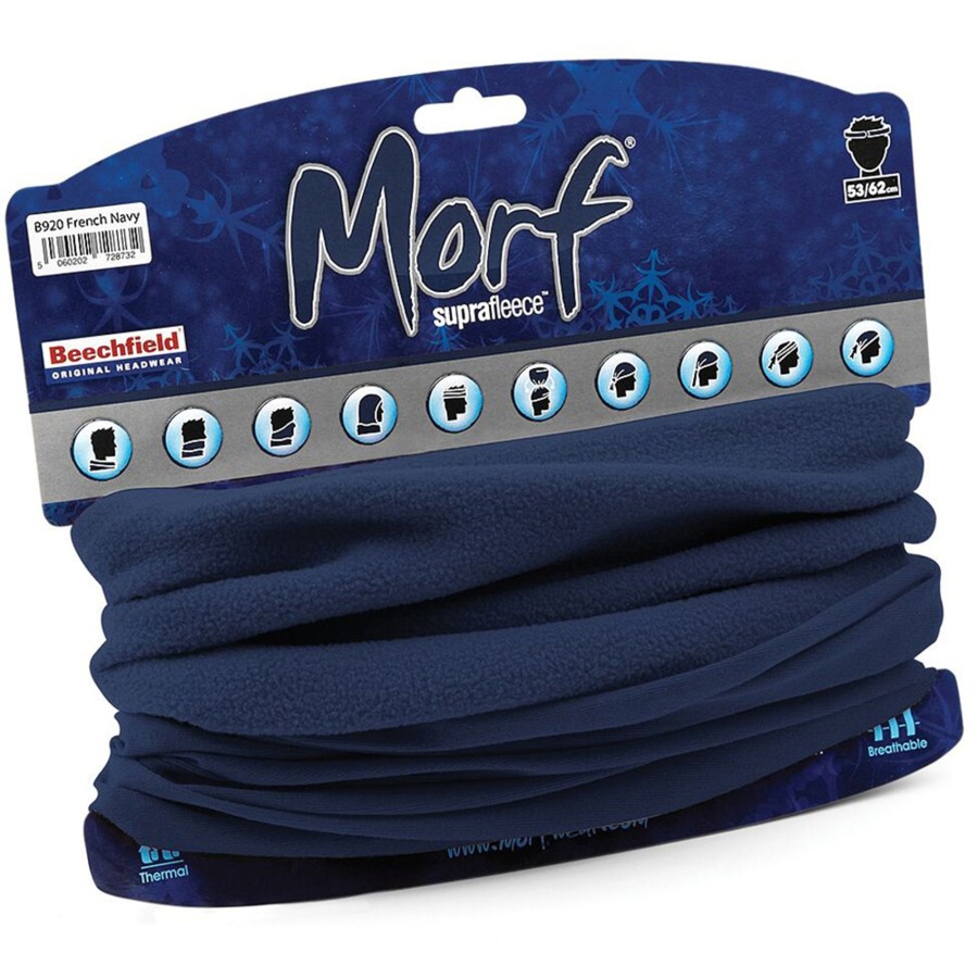 Women beechfield Hats, Gloves, & Scarves | Beechfield - Ladies/Womens Multi-Use Suprafleece Morf Dark Blue