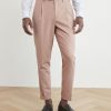 Men r.w. & co. Pants | Pink Pleated Tapered-Leg Suit Pant Ash Rose