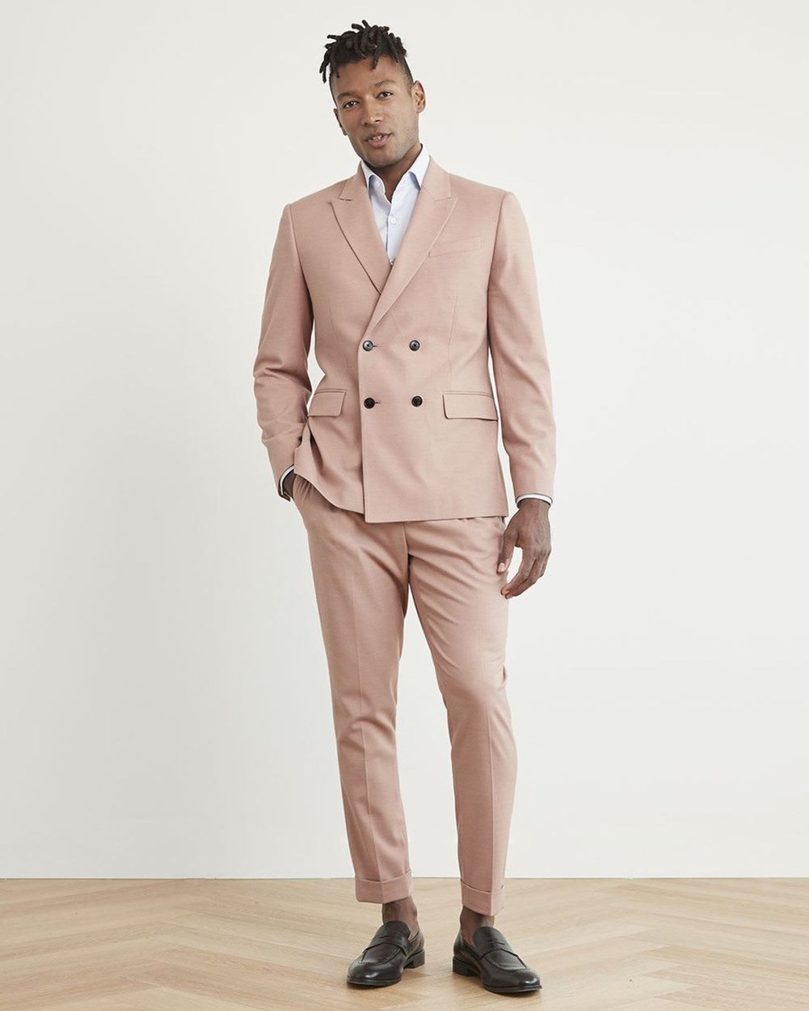 Men r.w. & co. Pants | Pink Pleated Tapered-Leg Suit Pant Ash Rose