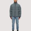 Men noize Coats & Jackets | Noize - Kyler Short Military Puffer Light Blue