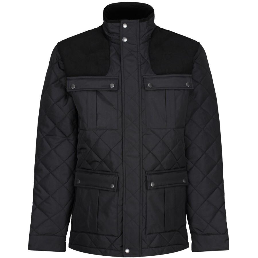 Men regatta Coats & Jackets | Regatta - Mens Padbury Quilted Jacket Black