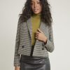 Women r.w. & co. Suits | Loose Double-Breasted Plaid Crop Blazer Plaid Multi