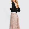 Women belle & bloom Skirts | Belle & Bloom Mixed Feeling Reversible Skirt Medium Beige