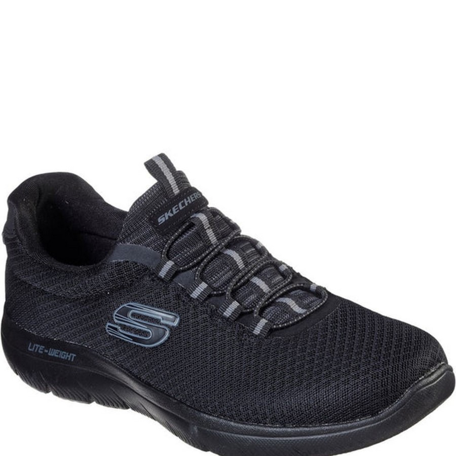 Men skechers Shoes | Skechers - Mens Summits Slip On Sports Sneaker Black