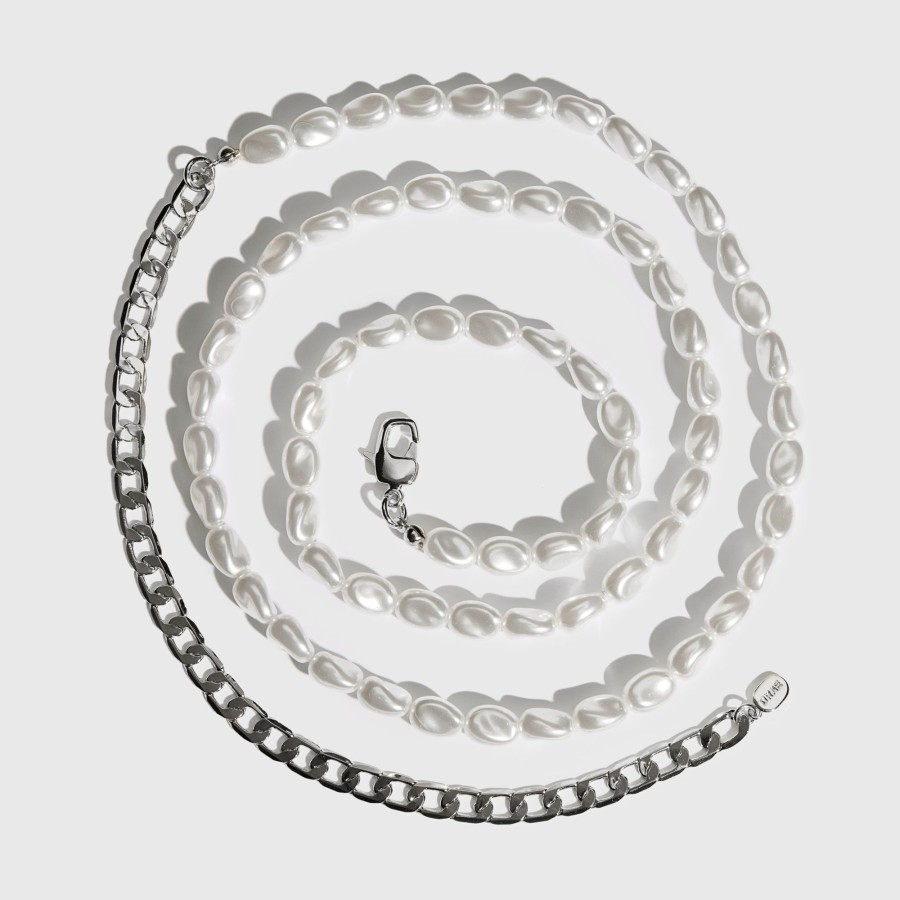 Women drae collection Jewelry | Drae Collection - Aurora Pearl Waist Chain Silver